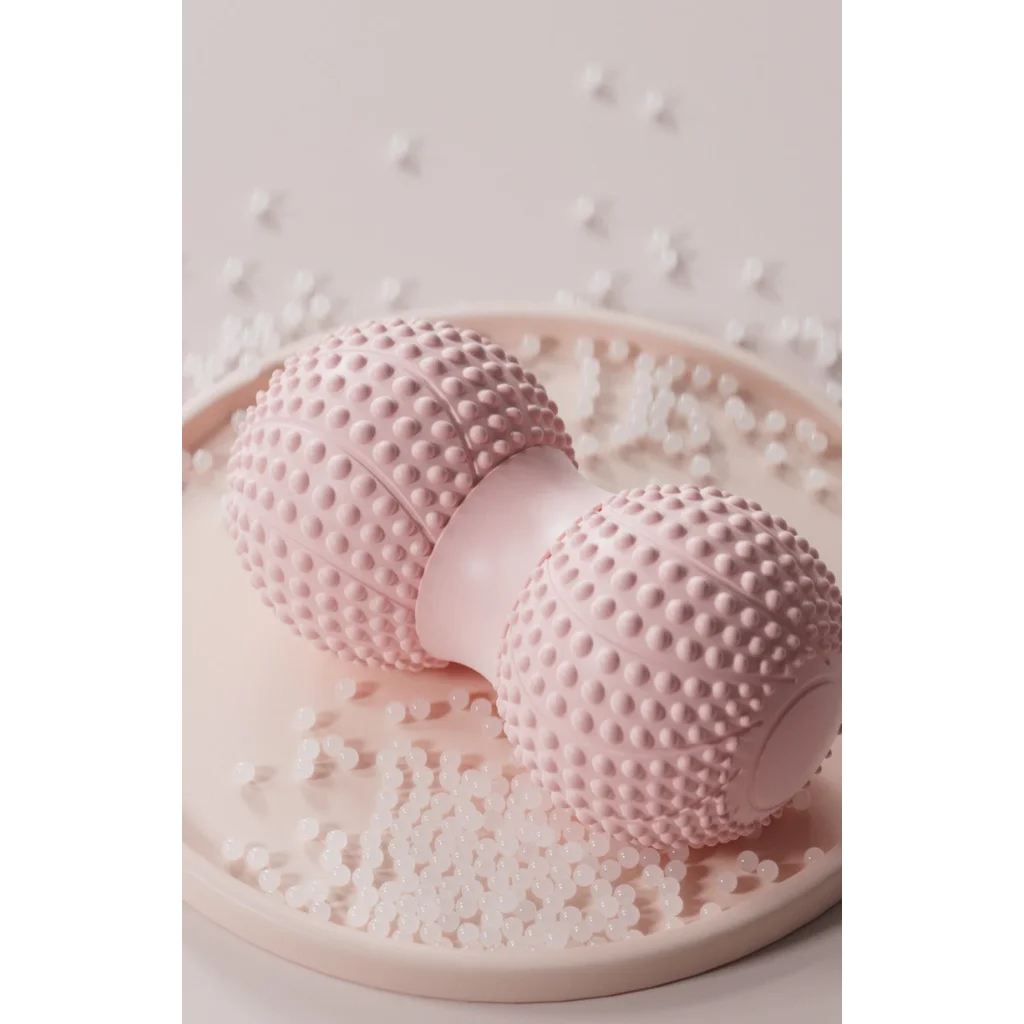 Pink 2pcs Fascia Ball Foot Arch Massager Peanut Ball