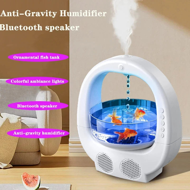 Pink 3 In 1 Anti-Gravity Humidifier Multifunctional
