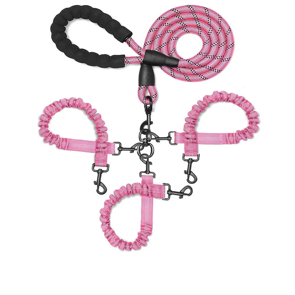 Pink 3 in 1 Tangle Free Dog Leash