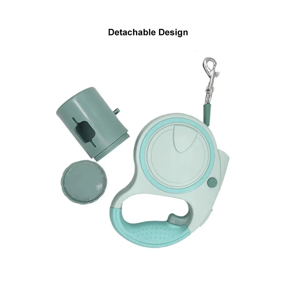 Pink 3M Retractable Dog Leash - Built-in LED Light (No
