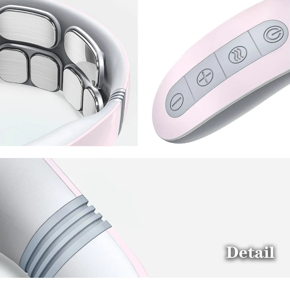 Pink 6 Heads Relax remote control AI Voice Broadcast Neck