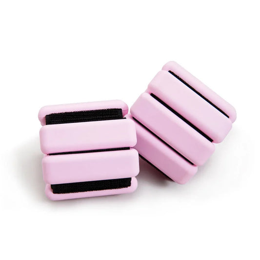 Pink Adjustable Silicone Wrist & Ankle Weights - 2lb Pair