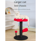 Pink and Black Adorable Flower Cat Tree - Plush Perch Sisal