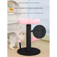 Pink and Black Adorable Flower Cat Tree - Plush Perch Sisal