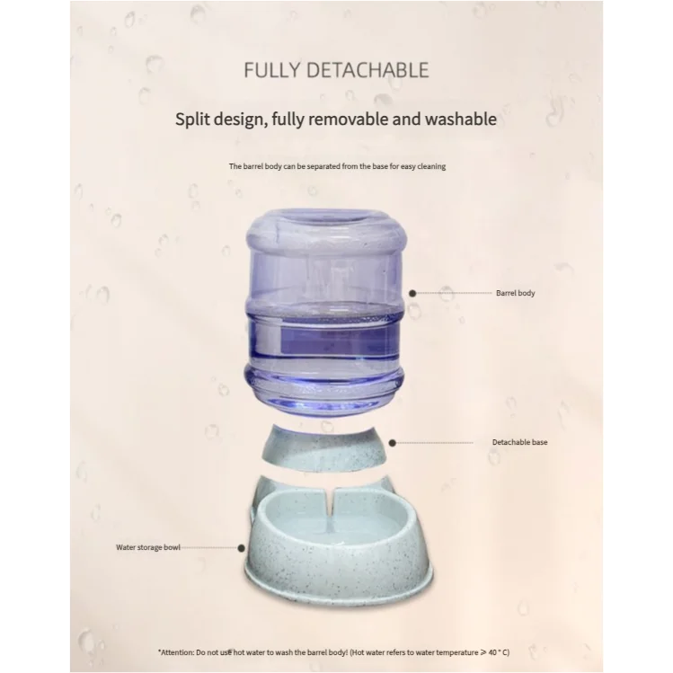 Pink Automatic Pet Feeder and Drinker Combo for Cats