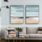 Pink Beach Landscape Wall Art Canvas 80cmx120cm 2 Sets