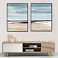 Pink Beach Landscape Wall Art Canvas 80cmx120cm 2 Sets
