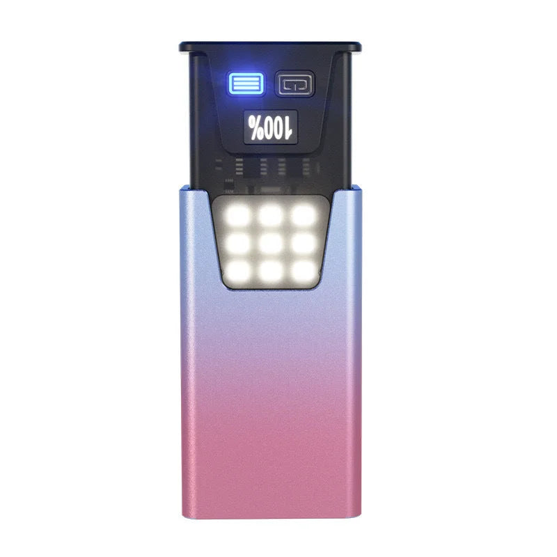 Pink-Blue Magnetic Flashlight: Spotlight COB Flood Red&Blue