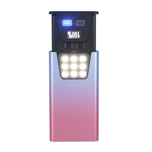 Pink-Blue Magnetic Flashlight: Spotlight COB Flood Red&Blue