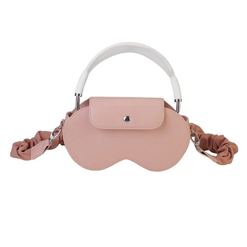 Pink Chic PU Leather Crossbody Storage Bag for Apple