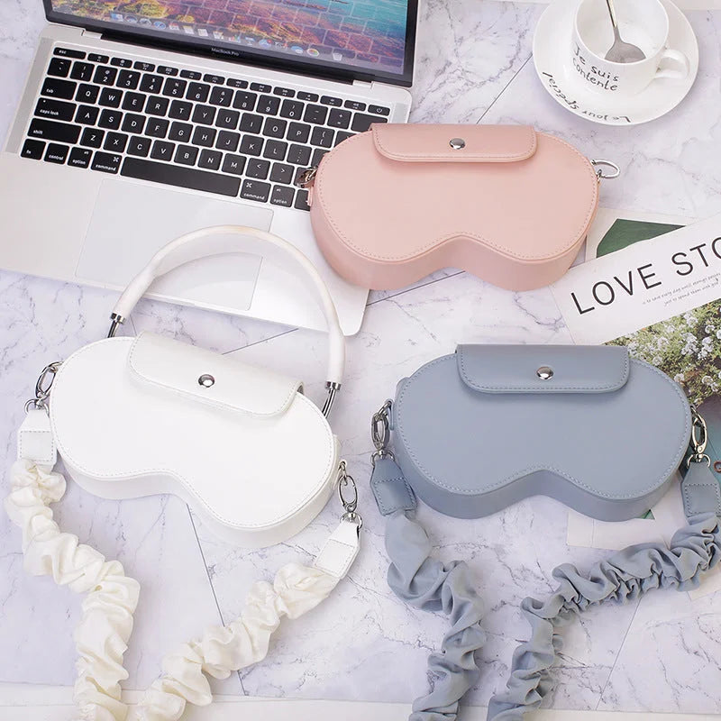 Pink Chic PU Leather Crossbody Storage Bag for Apple