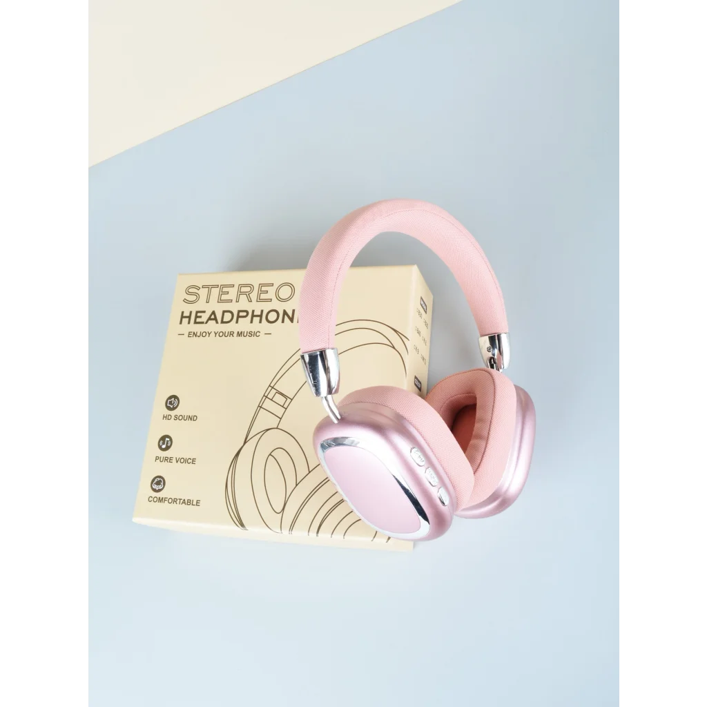 Pink Comfortable Bluetooth Over-Ear Headphones - Soft
