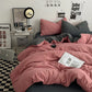 Pink-darkgrey 1.5m Bed Fitted Sheet Set with 200x230cm