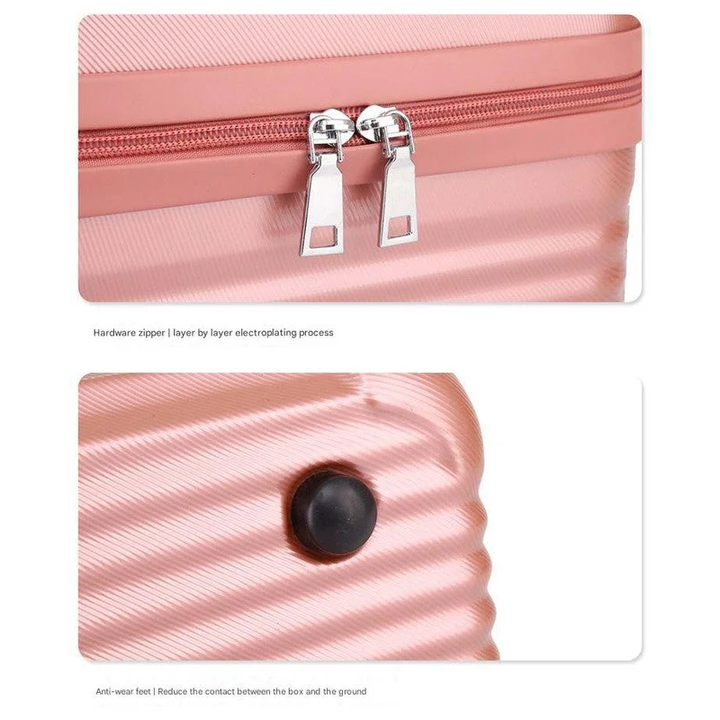 Pink Durable Hard Shell Makeup Travel Case - Large Capacity