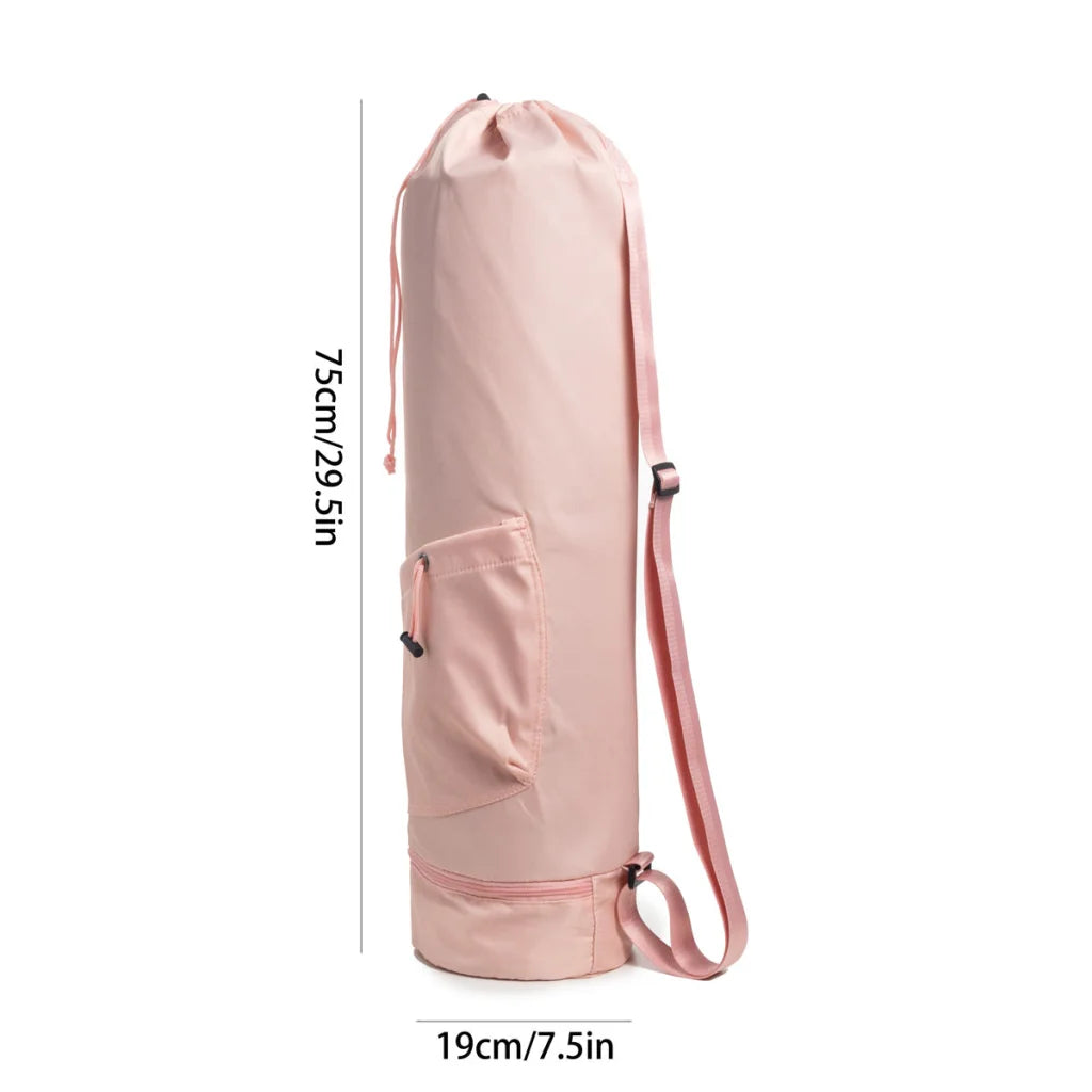 Pink Durable Yoga Mat Carry Bag - Multi-Functional Fitness