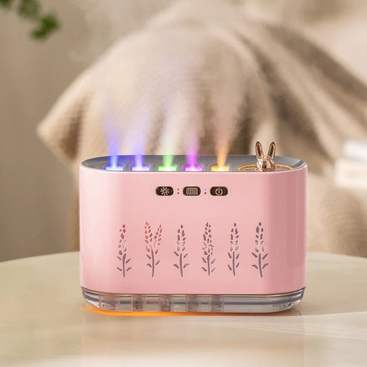 Pink Dynamic Color Changing Humidifier - Sound Control &