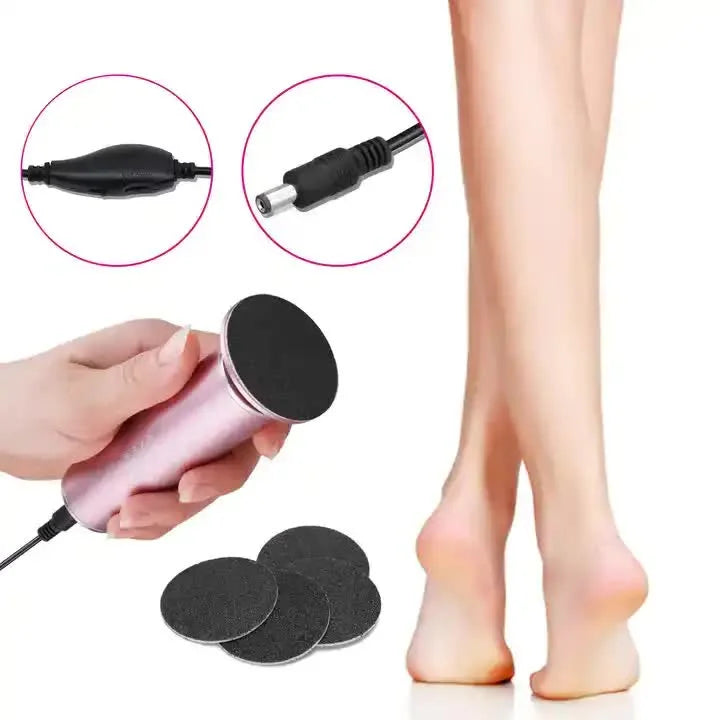 Pink Electric Foot Callus Remover - Portable Pedicure Tool