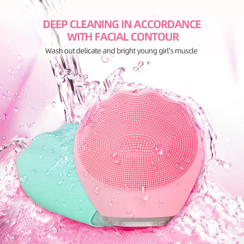 Pink Electric Silicone Facial Cleanser - All-Around
