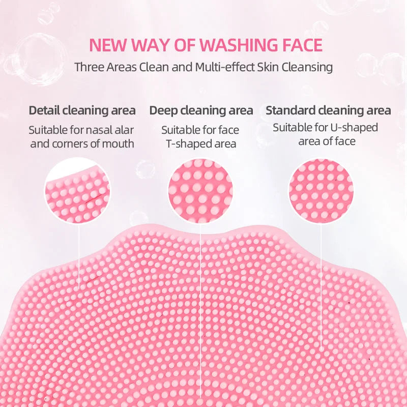 Pink Electric Silicone Facial Cleanser - All-Around