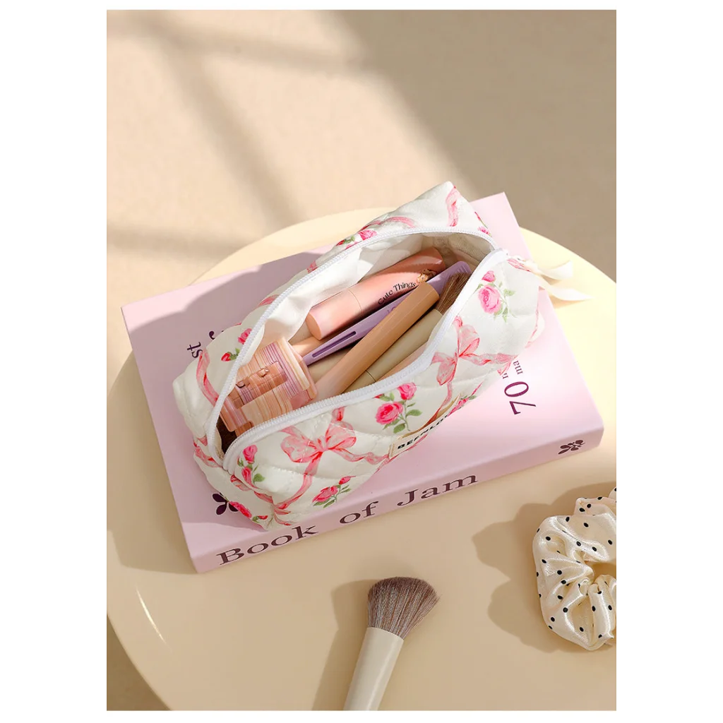 Pink Elegant 3-Piece Cosmetic Storage Set - Portable