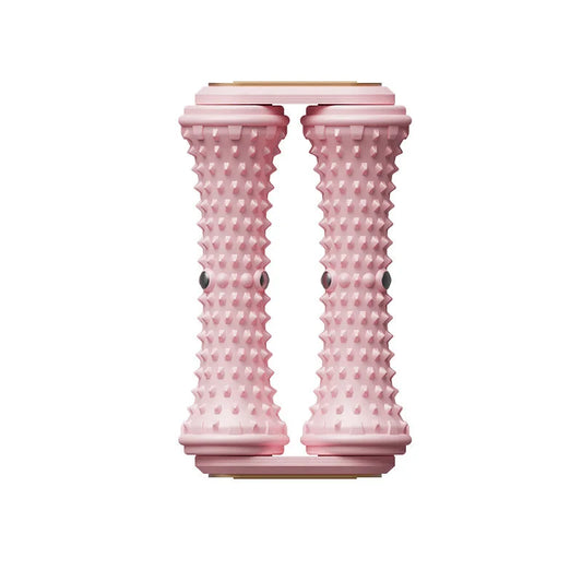 Pink Ergonomic Dual Foot Massage Roller - Deep Tissue