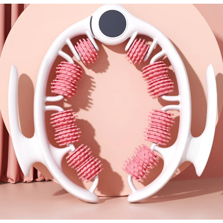 Pink Ergonomic U-Shape Leg Roller 360 Degree Massager