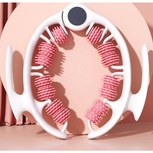 Pink Ergonomic U-Shape Leg Roller 360 Degree Massager