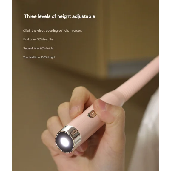 Pink Hands-Free LED Neck Reading Light - USB Rechargeable