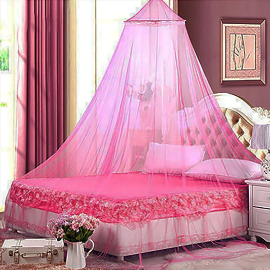 Pink Hanging Princess Bed Canopy Mosquito Net - Dome