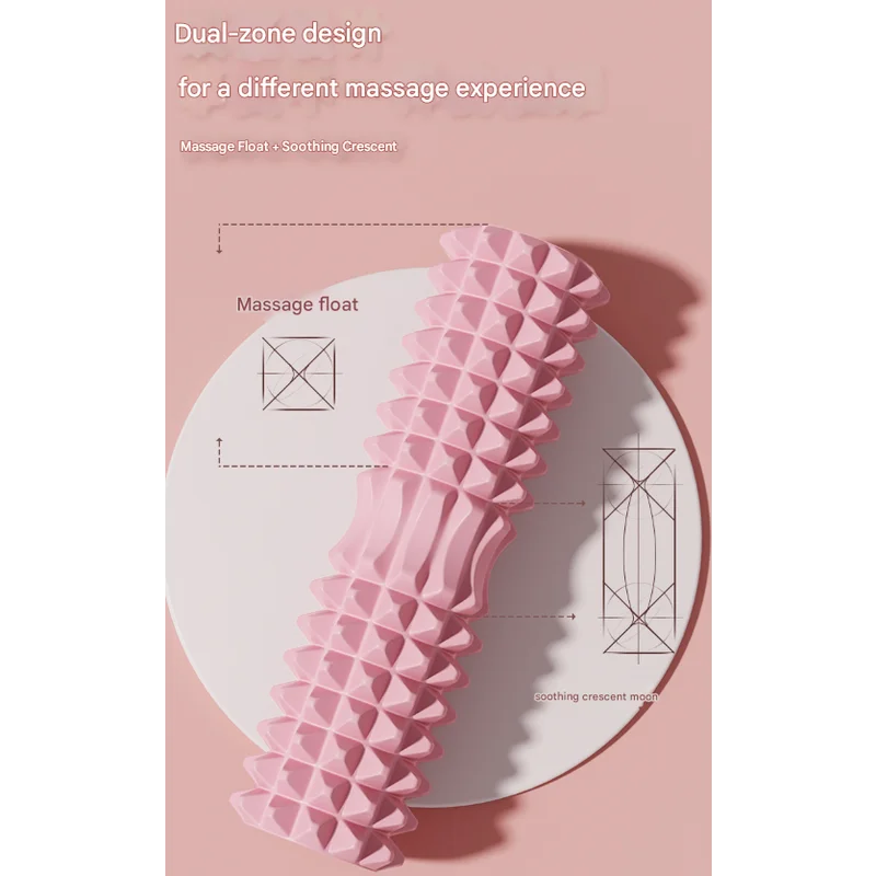 Pink High-Density 3D Trigger Point Foam Roller - Solid Core