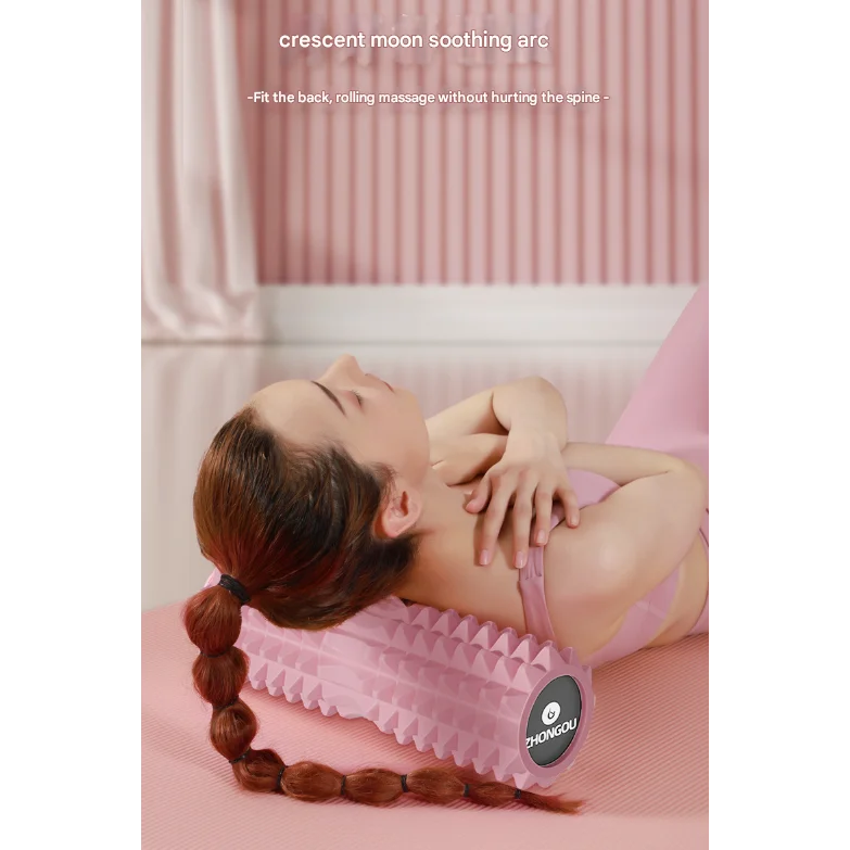 Pink High-Density 3D Trigger Point Foam Roller - Solid Core