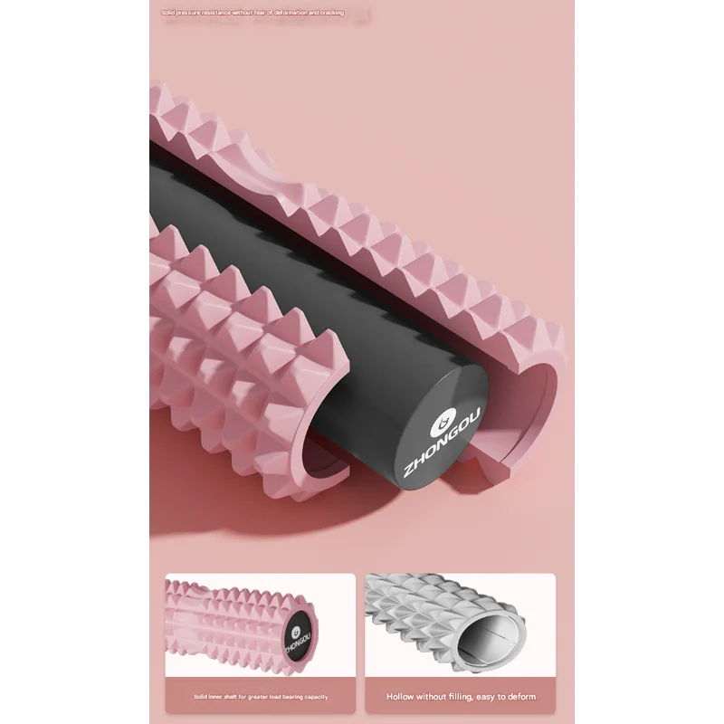Pink High-Density 3D Trigger Point Foam Roller - Solid Core