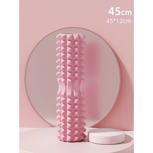 Pink High-Density 3D Trigger Point Foam Roller - Solid Core