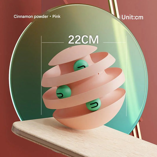 Pink Interactive Cat Scratching Ball Toy - Multi-layer