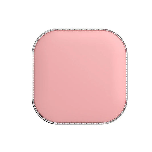 Pink LED Makeup Mirror with Light - Portable Folding USB