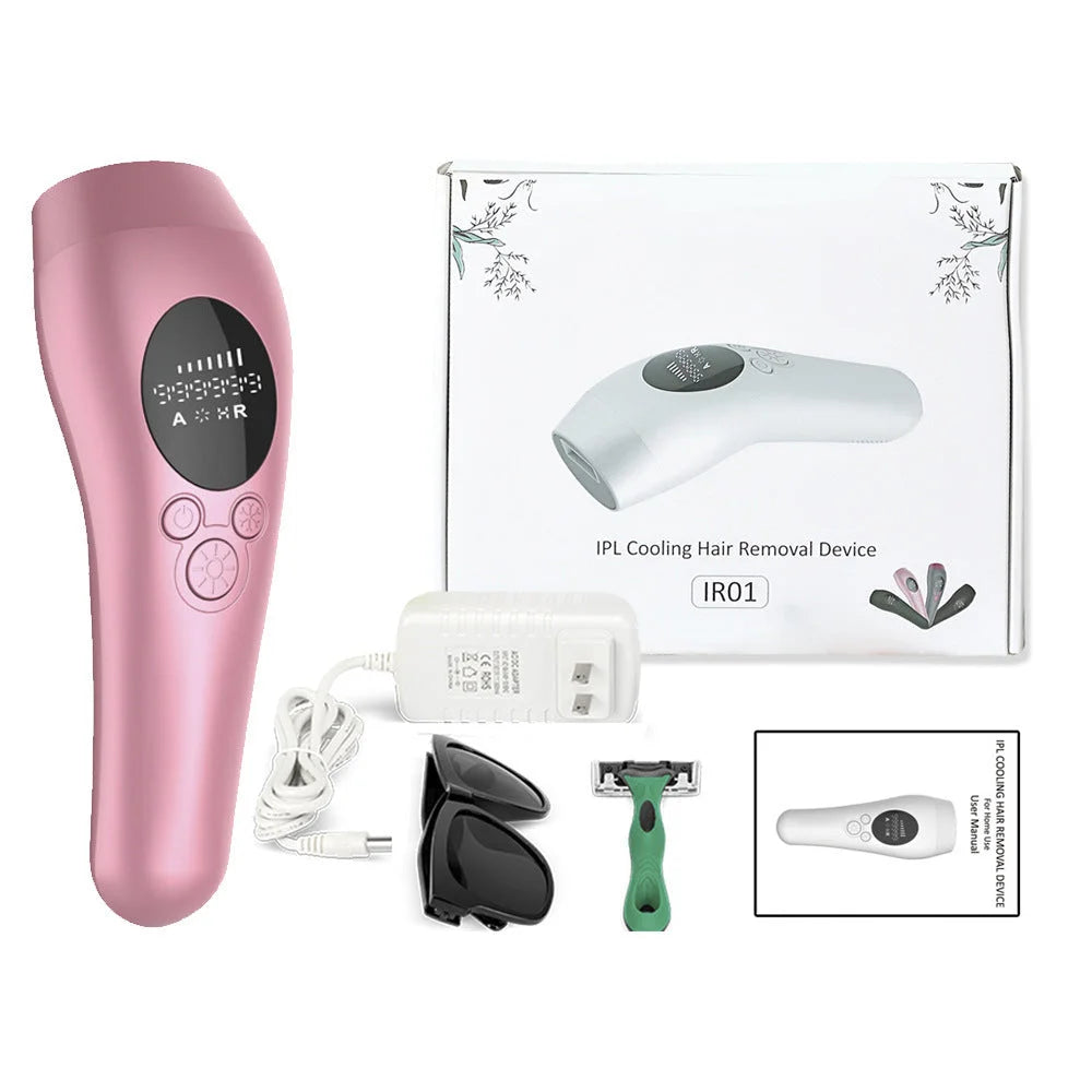 Pink Light Spot Beauty Hair Removal Device - Smooth Skin