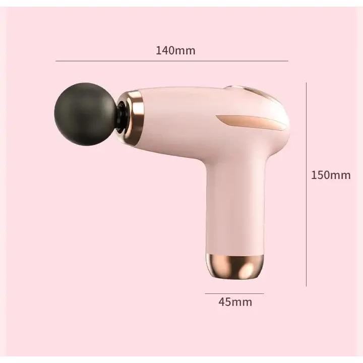 Pink Mini Portable Fascia Gun - 6-Speed Adjustable Muscle