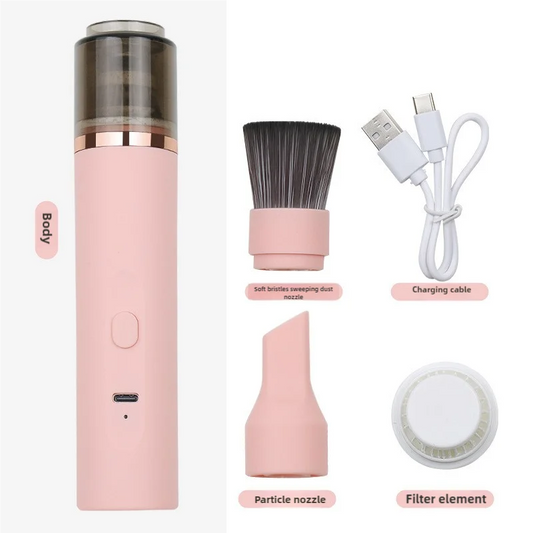 Pink Mini Portable Wireless Dust Vacuum Cleaner Powerful