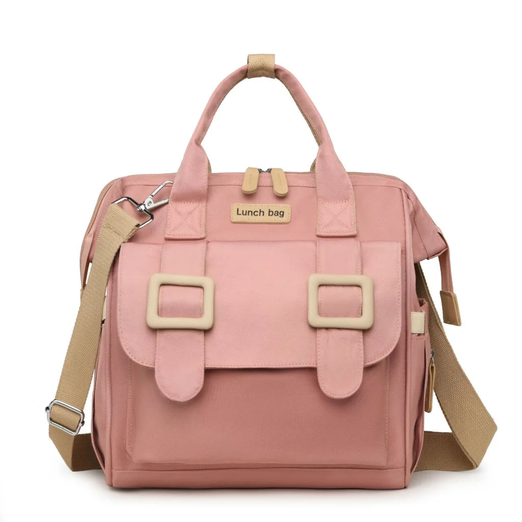 Pink Multifunctional Insulated Lunch Bag for Women