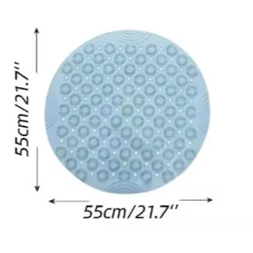 Pink Non-Slip Round Shower Foot Scrubber Mat - Soft