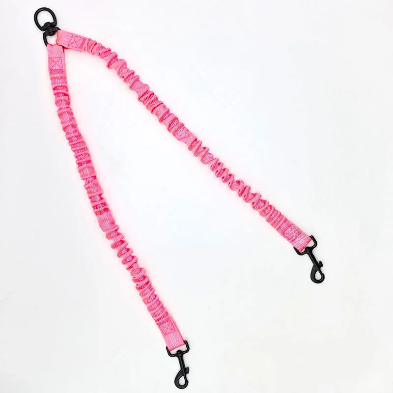 Pink Pet Double-Ended Rope + 1.5M Leash - Easy to walk two