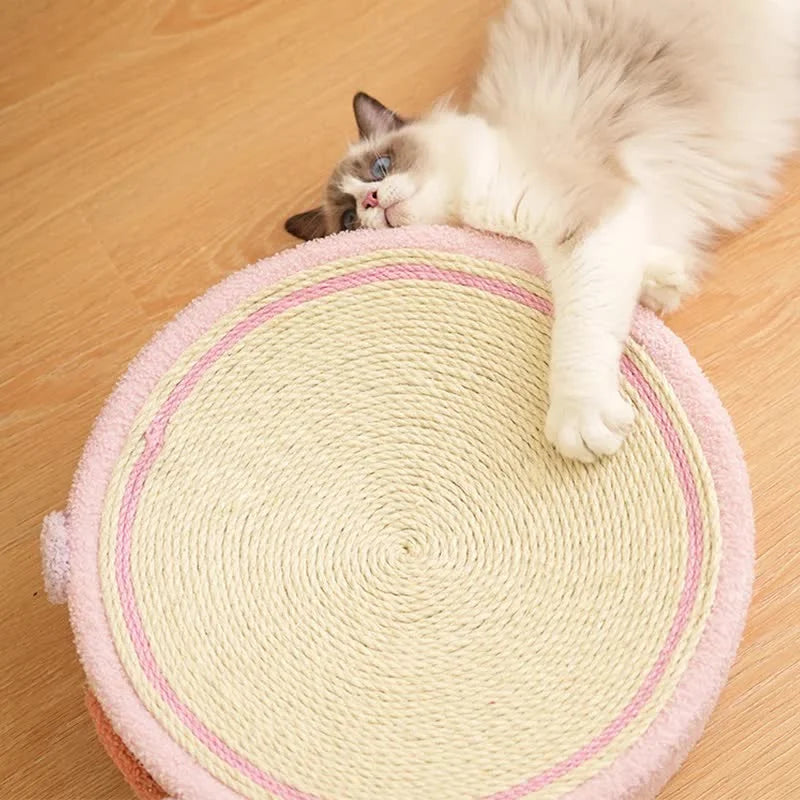 Pink Pig Cat Scratcher Bed - Cute Animal Design Sisal Pad