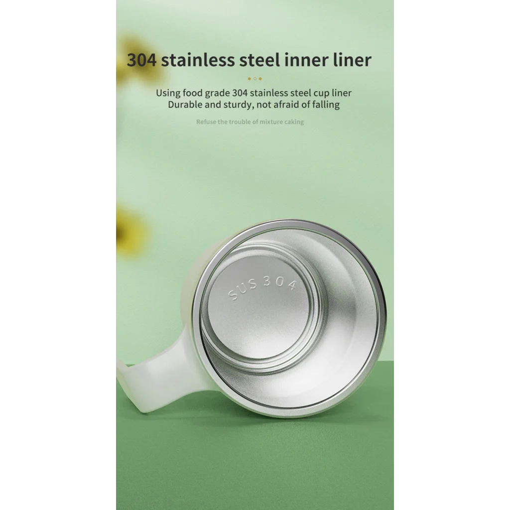 Pink Portable Automatic Mixing Coffee Cup - Stainless Steel