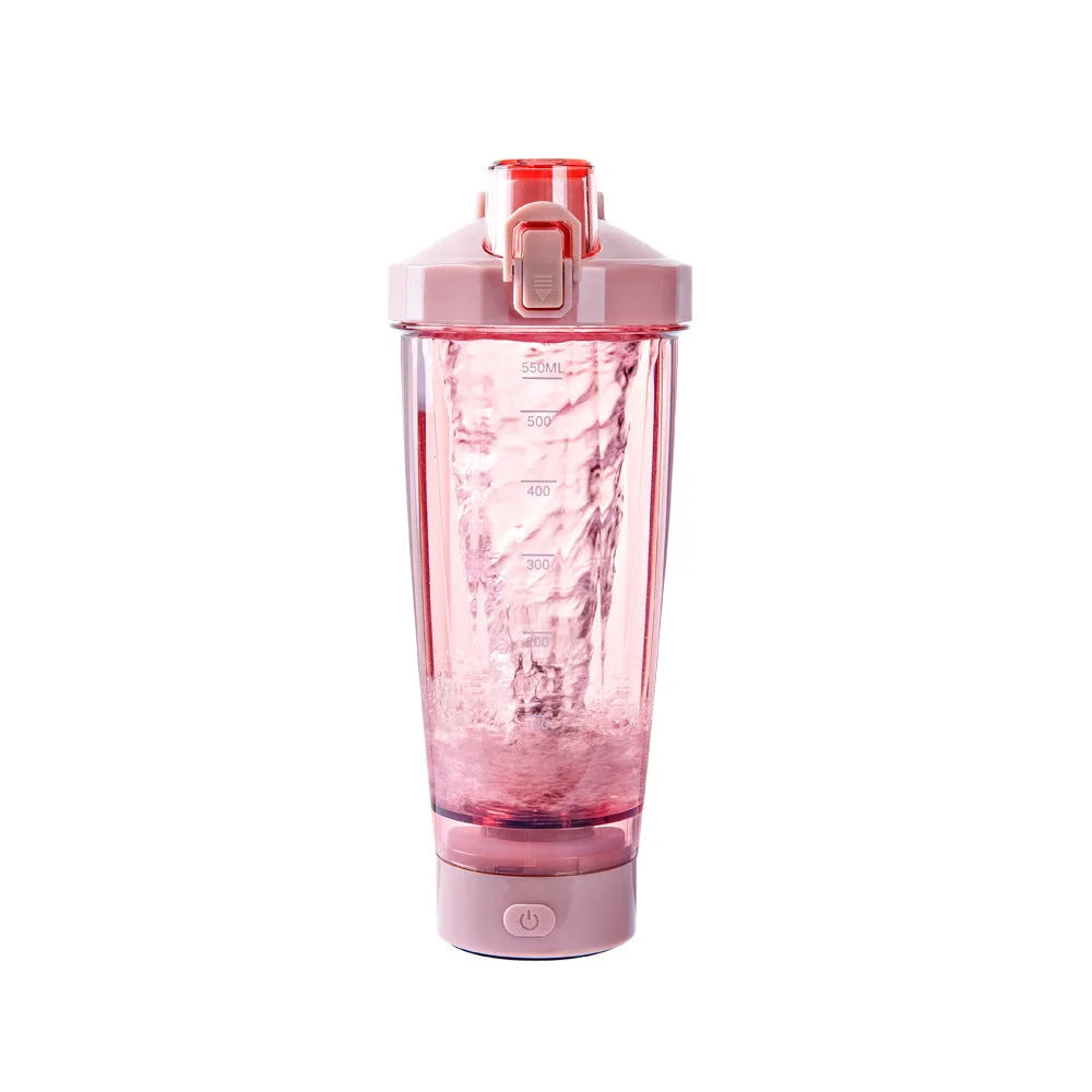 Pink Portable Electric Shaker Bottle without