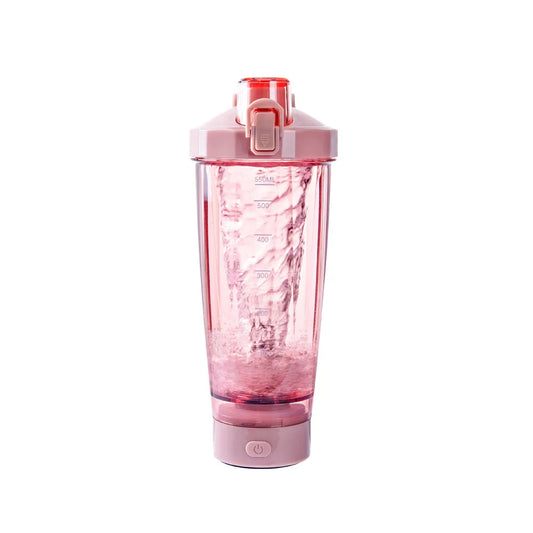 Pink Portable Electric Shaker Bottle without