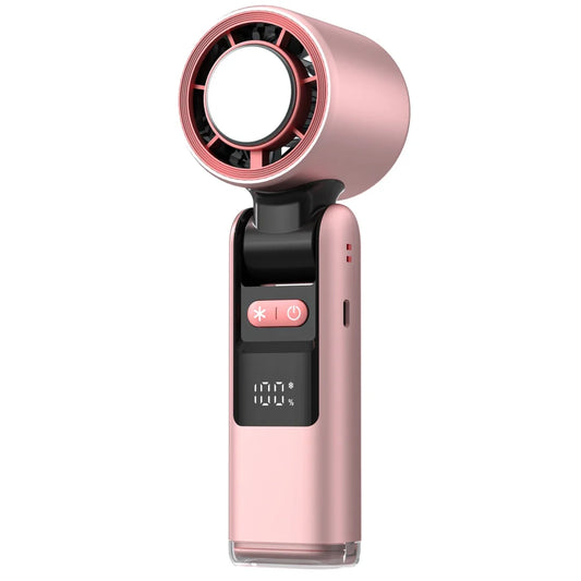 Pink Portable Handheld High-Speed Cooling Fan - Perfect