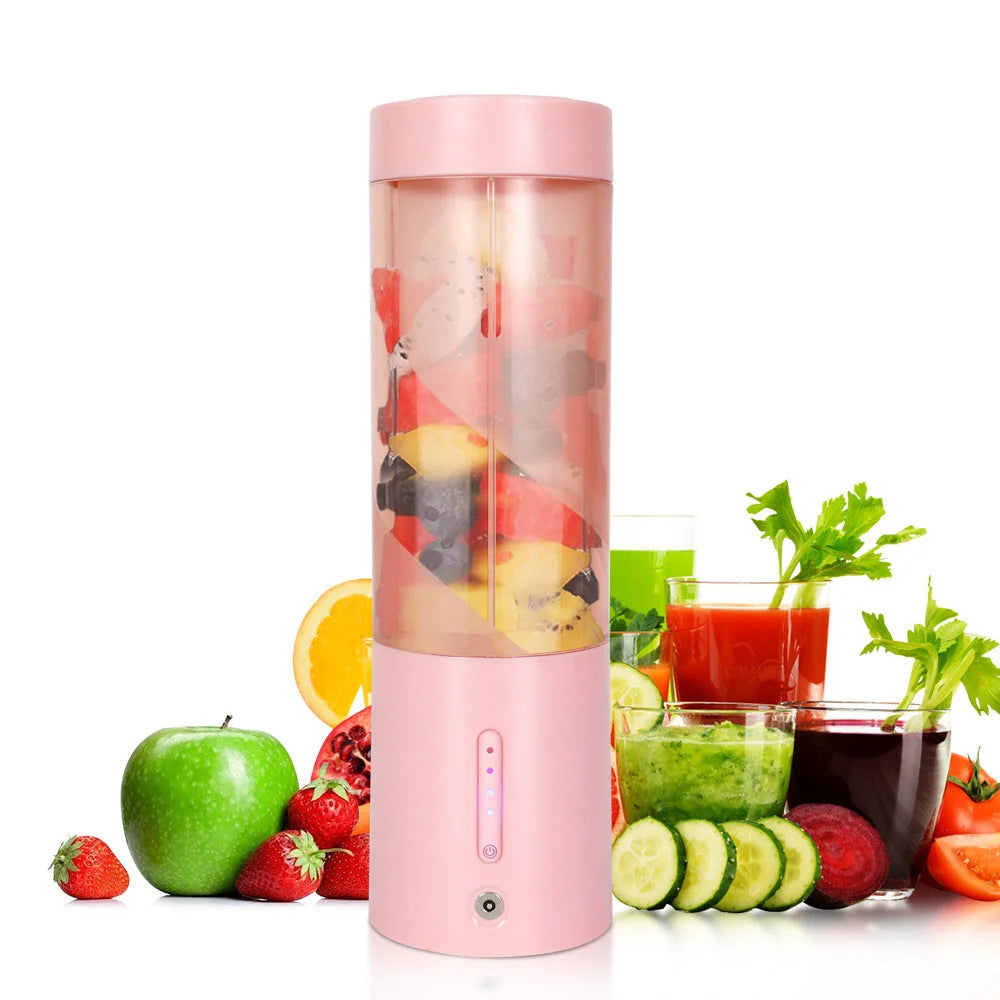 Pink Portable Juicer - Magnetic Charging Fresh Juice