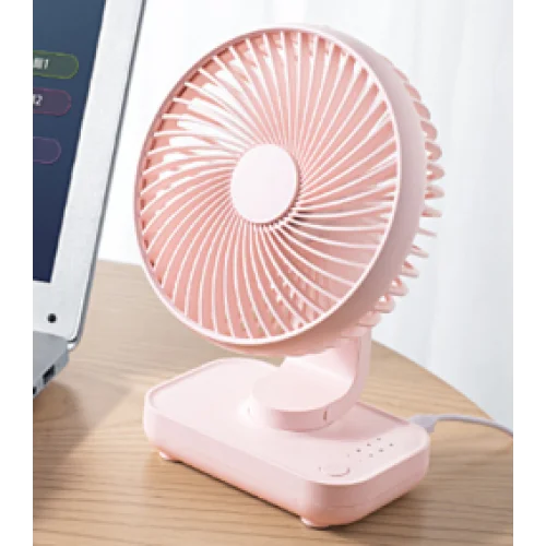 Pink Portable Mini Fan - Compact Quiet and Rechargeable