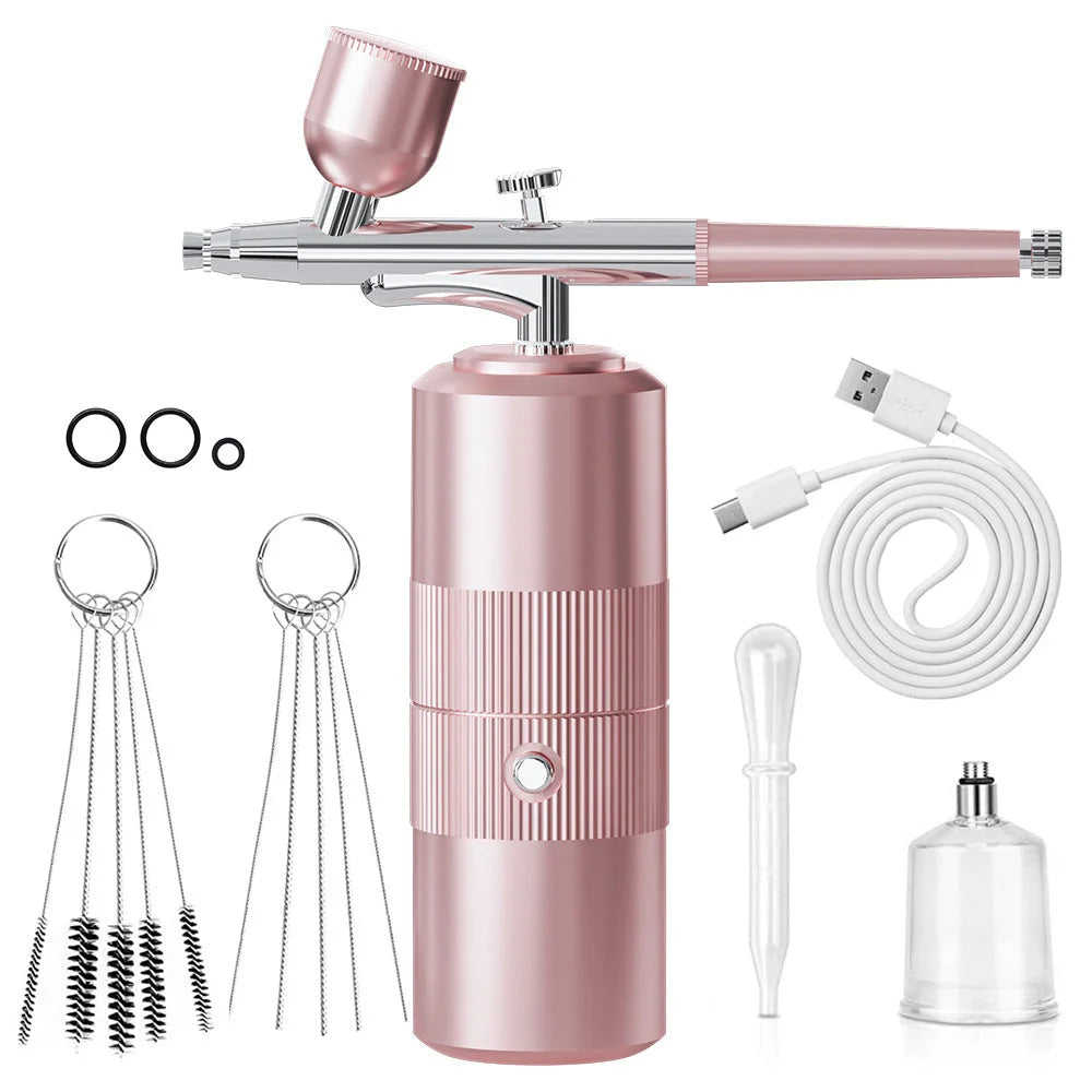 Pink Portable Oxygen Infusion Nano Spray Facial Beauty