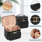 Pink Portable Travel Makeup Bag with Brush Compartment